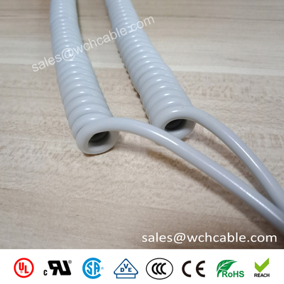 UL Approval Waterproof LSZH Spring Cable With Extremely High Flexibility