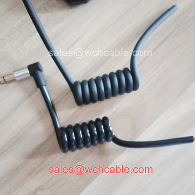 DC Plug Molded Curly Cord